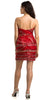 RED HOT STRAPLESS BEADED SHORT DRESS
