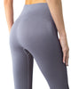 Love Your Body Mesh Seamless Legging With Ribbing Detail - Grey Purple