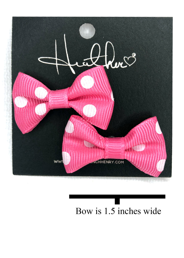 Pink Minnie Bow Tie Earrings