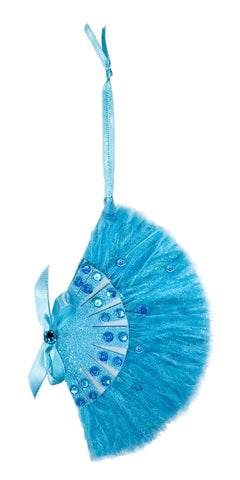 Blue "Sisters" Fan Christmas Ornament - Rosemary Clooney Museum