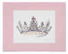 Pink Border Crown Print by Heather French Henry