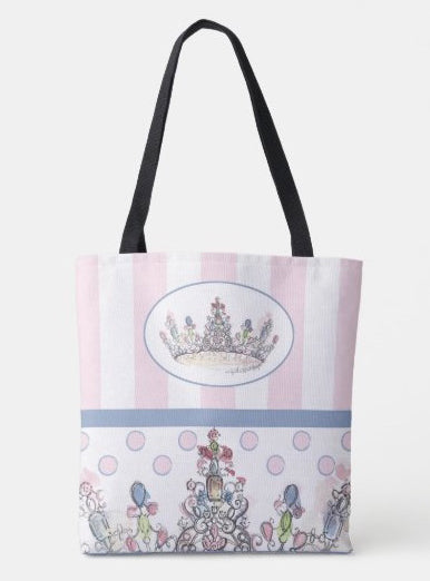 Jewel Crown Print Tote