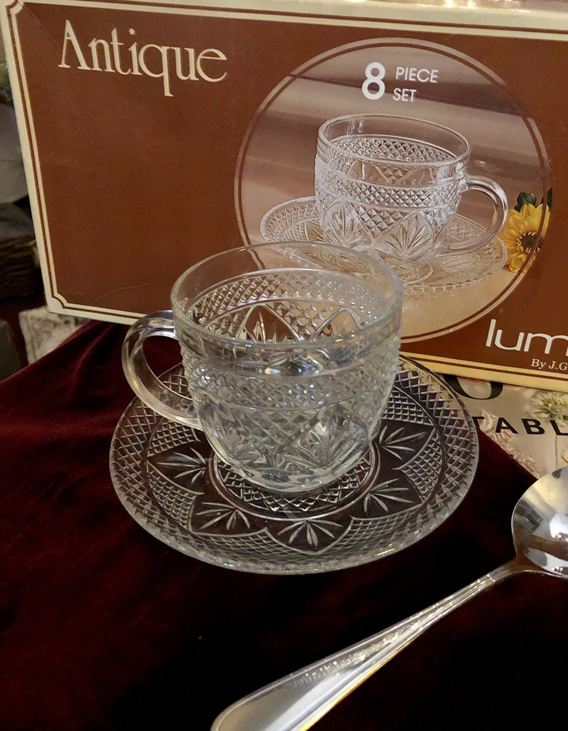 Vintage Crystal Tea Cup Set – Rose Hill Boutique