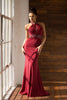 HIGH NECK BODICE MERMAID CUT PROM DRESS