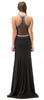 BEJEWELED SHEER MESH TOP FLOOR LENGTH FORMAL