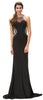 BEJEWELED SHEER MESH TOP FLOOR LENGTH FORMAL