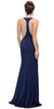 EMBELLISHED MESH ACCENT RACERBACK LONG EVENING PROM DRESS